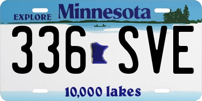 MN license plate 336SVE