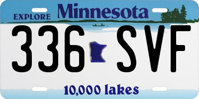 MN license plate 336SVF