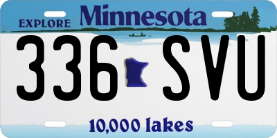 MN license plate 336SVU