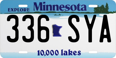 MN license plate 336SYA
