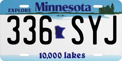 MN license plate 336SYJ