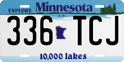 MN license plate 336TCJ