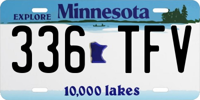 MN license plate 336TFV