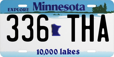 MN license plate 336THA
