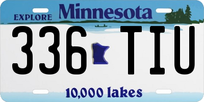 MN license plate 336TIU