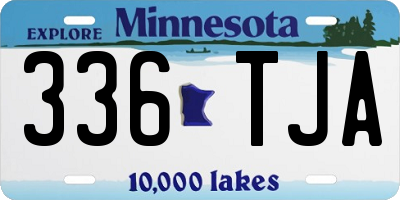MN license plate 336TJA
