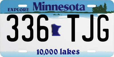 MN license plate 336TJG