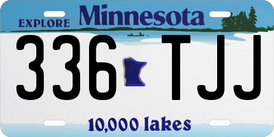 MN license plate 336TJJ