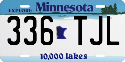 MN license plate 336TJL