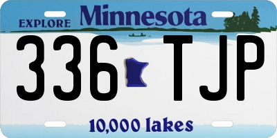 MN license plate 336TJP