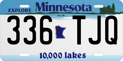 MN license plate 336TJQ