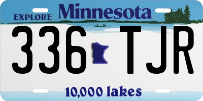 MN license plate 336TJR