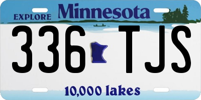 MN license plate 336TJS