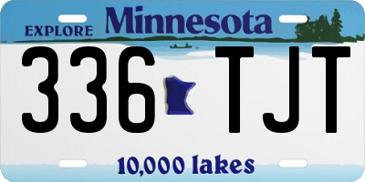 MN license plate 336TJT