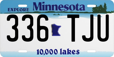 MN license plate 336TJU