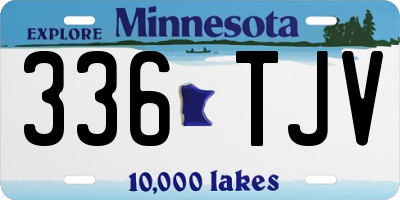 MN license plate 336TJV