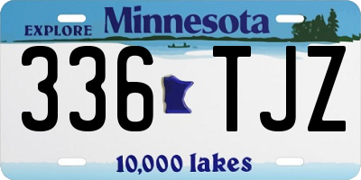 MN license plate 336TJZ