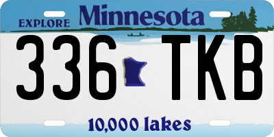 MN license plate 336TKB