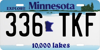 MN license plate 336TKF