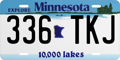MN license plate 336TKJ