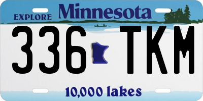 MN license plate 336TKM