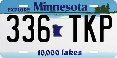 MN license plate 336TKP