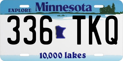 MN license plate 336TKQ