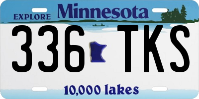 MN license plate 336TKS