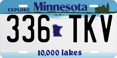 MN license plate 336TKV