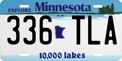 MN license plate 336TLA