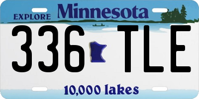 MN license plate 336TLE
