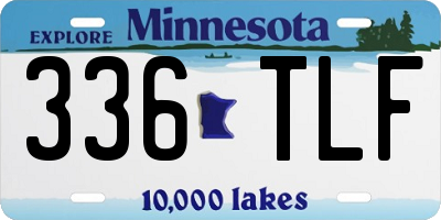 MN license plate 336TLF