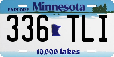 MN license plate 336TLI