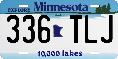 MN license plate 336TLJ