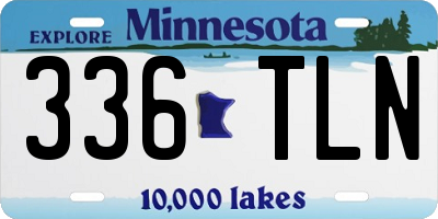 MN license plate 336TLN