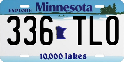 MN license plate 336TLO