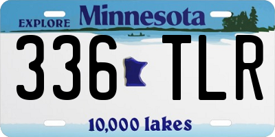 MN license plate 336TLR