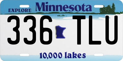 MN license plate 336TLU