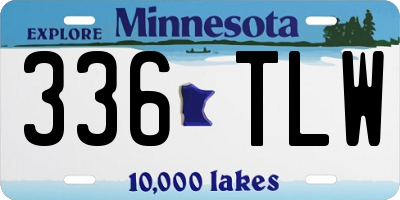 MN license plate 336TLW