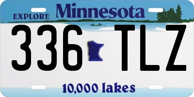 MN license plate 336TLZ