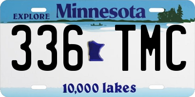 MN license plate 336TMC