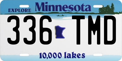 MN license plate 336TMD