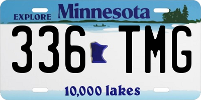 MN license plate 336TMG