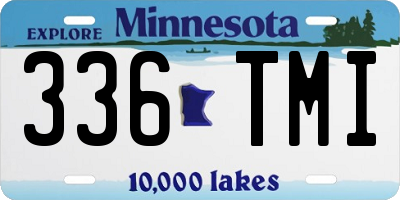 MN license plate 336TMI