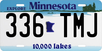 MN license plate 336TMJ