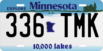MN license plate 336TMK