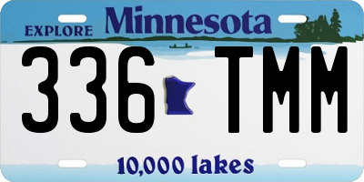 MN license plate 336TMM