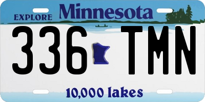 MN license plate 336TMN