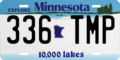 MN license plate 336TMP