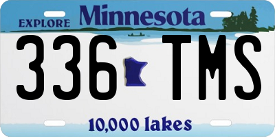 MN license plate 336TMS